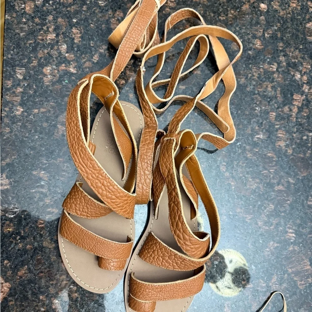 Australian Luxe Collective - Elegant Brown Leather Sandals